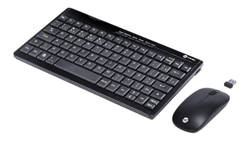 Imagem 1 de 3 de Kit de teclado e mouse sem fio Vinik DC110 Português Brasil de cor preto