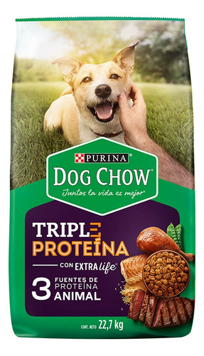 Alimento De Perro Dog Chow Triple Proteína 22,7 Kg