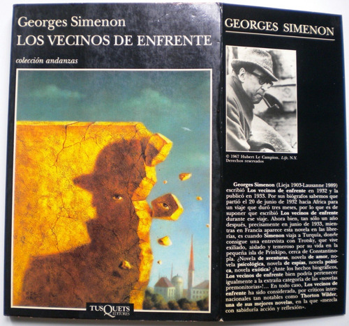 Simenon Georges / Los Vecinos De Enfrente / Tusquets 1994