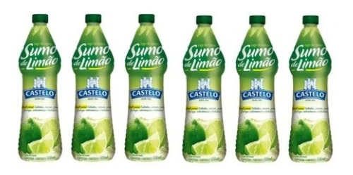 Kit 6 Sumo De Limão Castelo 500ml Pronta Entrega Atacado