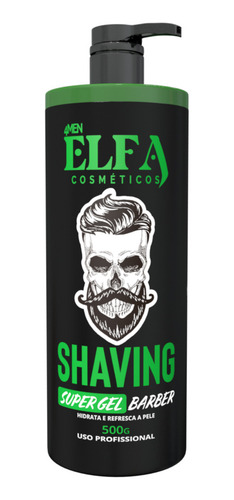 Kit Barbearia Shaving + Balm + Óleo P/ Crescimento Elfa 4man