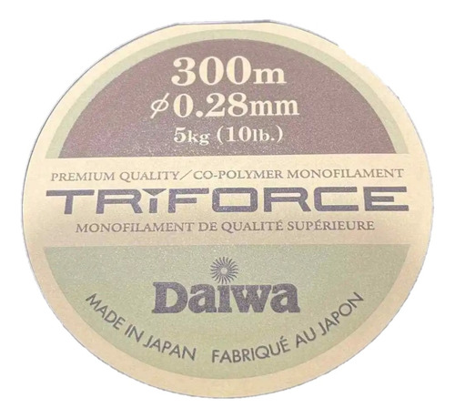 Bobina De Tanza Daiwa Triforce 0.28mm X300mts Japones