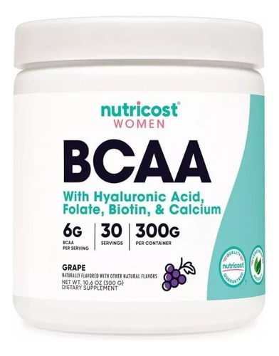 Nutricost Bcaa Para Mujer 6gr, 30 Ser, 300g