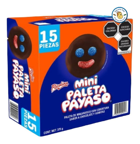 Paleta Payaso De Malvavisco Con Chocolate 15 Piezas