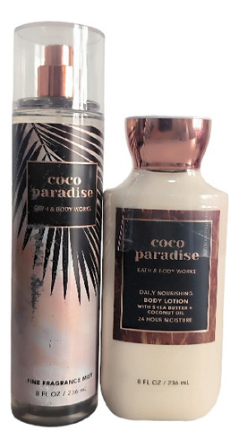 Crema Y Splash Bath & Body Works Coco Paradise Original 