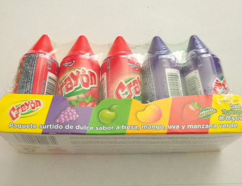 Dulce Crayón Surtido 10pz