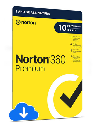 Norton 360 Premium 10 Dispositivos 12 Meses Download