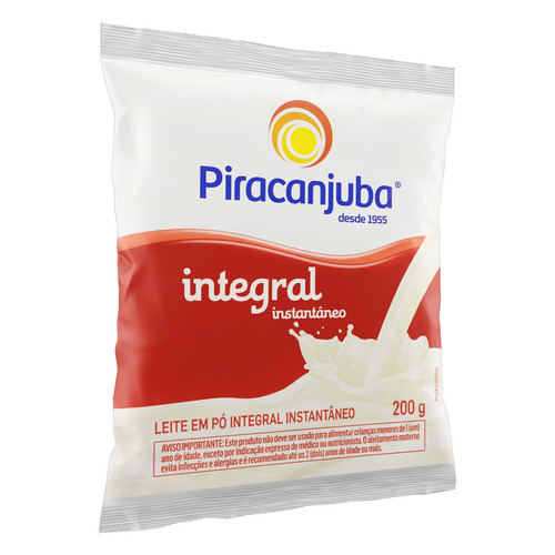 Imagem 2 de 4 de Leite Pó Instantâneo Integral Piracanjuba Pacote 200g