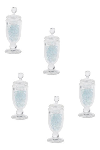 5x Multicolores Tarros De En Miniatura Para En Azul Claro