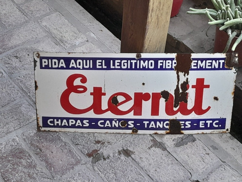 Antiguo Cartel Enlozado Eternit 