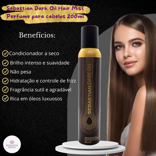 Perfume Capilar Sebastian Dark Oil Hair Mist 200ml