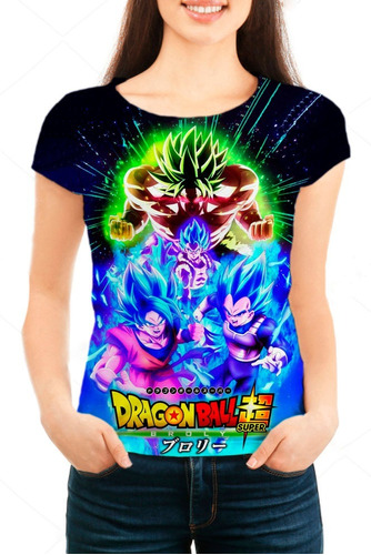 Camiseta Babylook Feminina Dragon Ball Super Broly - Mn06