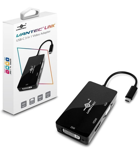 Adaptador De Video Vantec Link Usb-c A Hdmi 4k, Dvi Y Vga