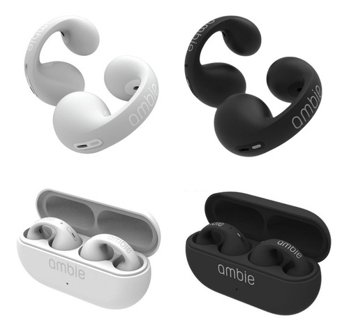 Fone De Ouvido Ambie Sound Earcuffs Bluetooth Sem Fio Cor Preto