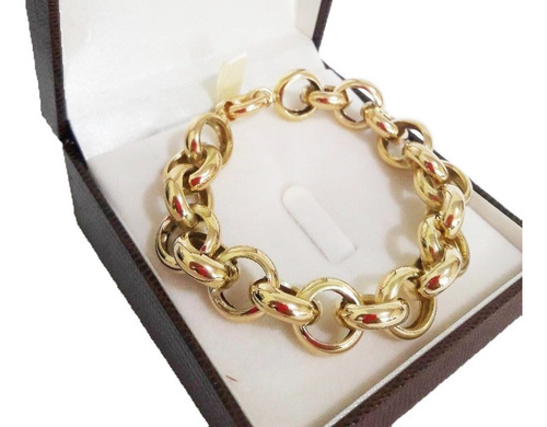 Imagem 2 de 5 de Pulseira Elo Português 30 Gramas 14mm Ouro 18k