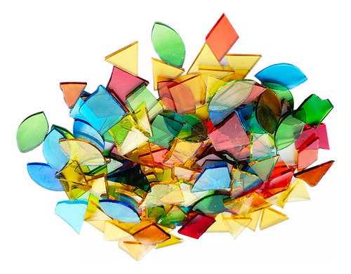 500 Piezas De Vidrio Transparente De Colores Para Bricolaje