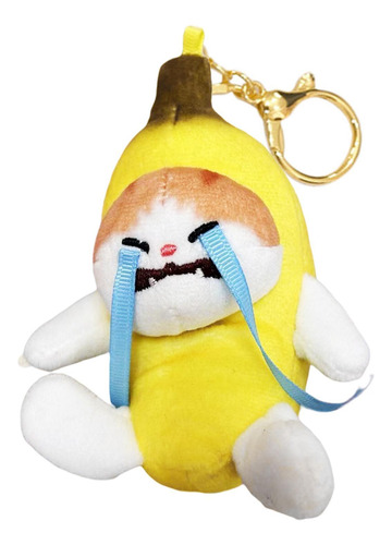 Llavero De Gato Plátano Que Hace Sonido Lindo Peluche De Gat