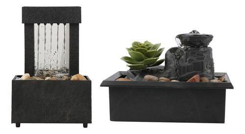 2x De Cascada Feng Shui Meditación Fuente De Cascada