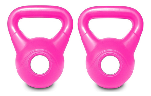 Set 2 Pesas Rusas Kettlebell Pvc 10kg 12kg Funcional