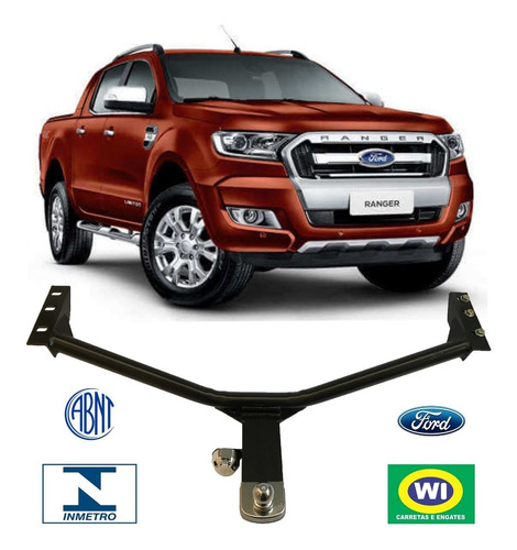 Engate Reboque Ford Ranger 2013 A 2020 Wi Engates 1000 Kg