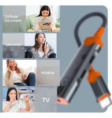 . Adaptador Convertidor Sarafox Tipo C A Jack 3.5 Carga.