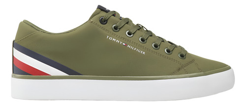 Tenis Tommy Hilfiger Harlem Core Color Verde Musgo Para Hombre - Original / Nuevo