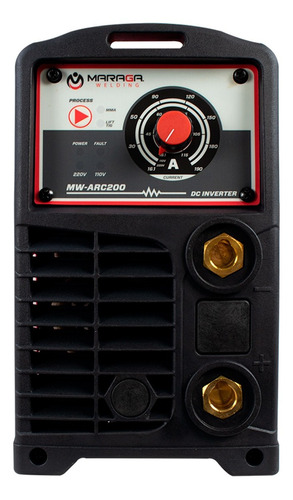 Soldadora Inversora Maraga Arc200 200 Ampers Color Rojo/Negro Frecuencia 50 Hz/60 Hz