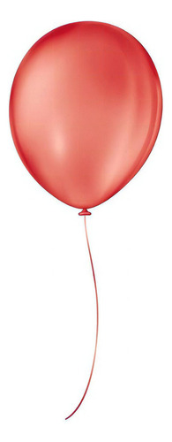 Balão De Festa Látex Liso - Cores - 9  23cm - 50 Unidades Cor Vermelho Quente