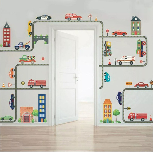 Vinilo Pista Autos Infantiles Wall Sticker