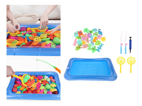 Juego De Pesca Montessori Con Caña De 26 Piezas Y Estanque