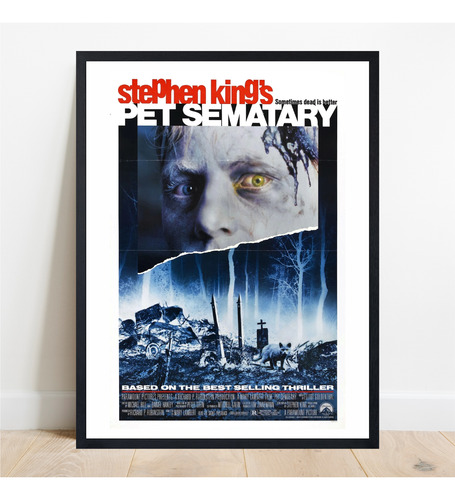 Cuadro Deco Pet Sematary Cementerio De Animales Stephen King Negro
