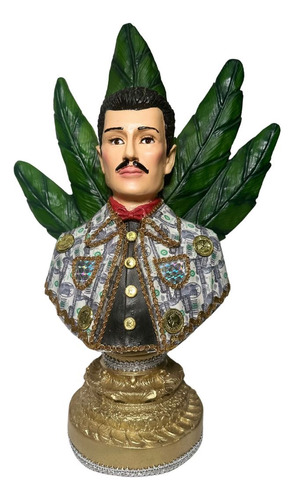 Busto Imagen Malverde De Resina 40 Cm Dolares Decoración