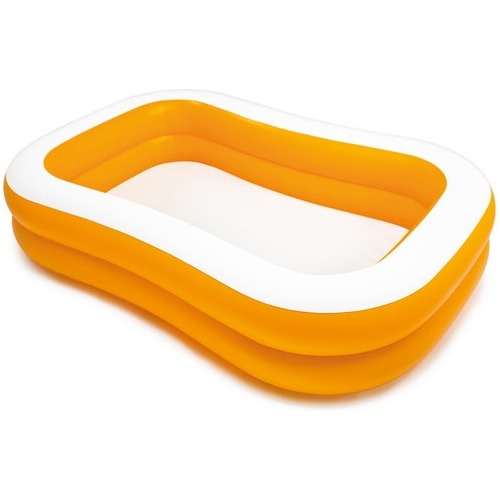 Piscina Inflable Familiar Rectangular Naranja Intex