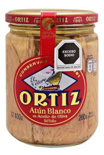 Atún Blanco El Velero Ortiz En Aceite De Oliva 400 G