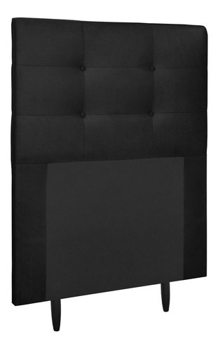 Cabeceira Cama Box 90cm Helena Tecido Suede Cor Preto