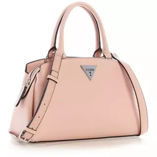 Bolsa satchel Guess Tupelo Satchel diseño lisa de pvc rosa claro con correa de hombro rosa claro asas color rosa claro