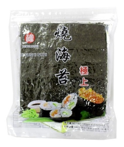 Alga Marinha Fukumatsu Yaki Sushi Nori Linha A Pct 50fls