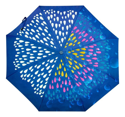 Paraguas Mágico Automático De Gotitas Cambia De Color Color Azul
