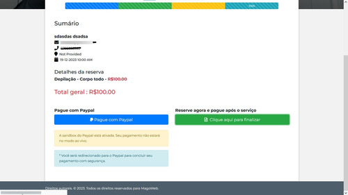 Site Salão De Beleza Com Reserva De Serviço Meio Pagamentos