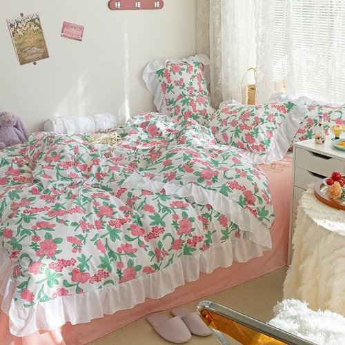 Juego Sabanas Ropa De Cama+funda De Plumon 1.5plazas Hsjjhb9
