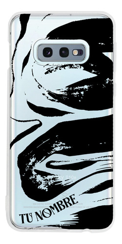 Funda Para Galaxy Manchas Negras Pintura Con Nombre