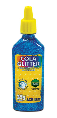 Goma Glitter Acrilex De 35g - Mosca
