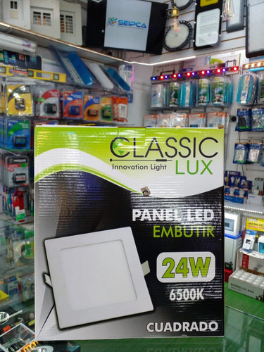 Panel Led Marca Classic Lux Empotrar Cuadrado 24w 6500k