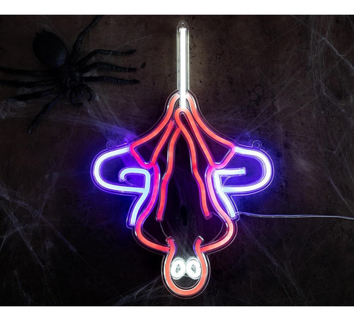 Marvel Spider-man Colgante Led Neón Luz De Pared