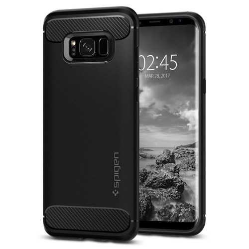 Capa Original Spigen Galaxy S8 Rugged Armor Preta