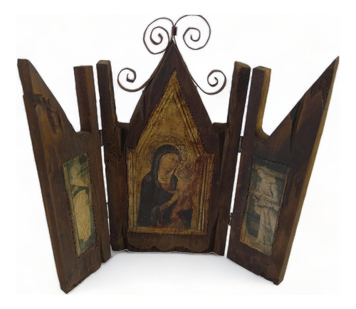Arte Sacra Grande Oratorio Italiano Em Madeira 21282 Rrdeco (Usado)