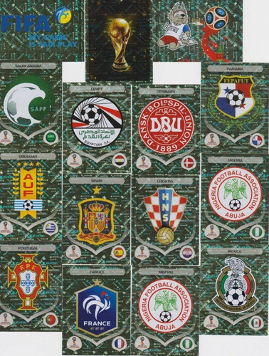 Imagen 5 de 10 de Panini Rusia 2018 - Figuritas, Figuras Mundial Rusia 2018