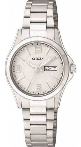 Reloj Citizen 60683 Eq0591-56a Quartz Mujer *watchsalas* Color del fondo Plateado 60683