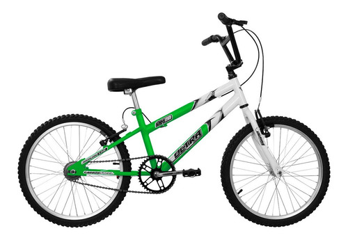 Bicicleta  Ultra Bikes Bike Aro 20 Bicolor freios v-brakes cor verde-oliva-fosco/branco