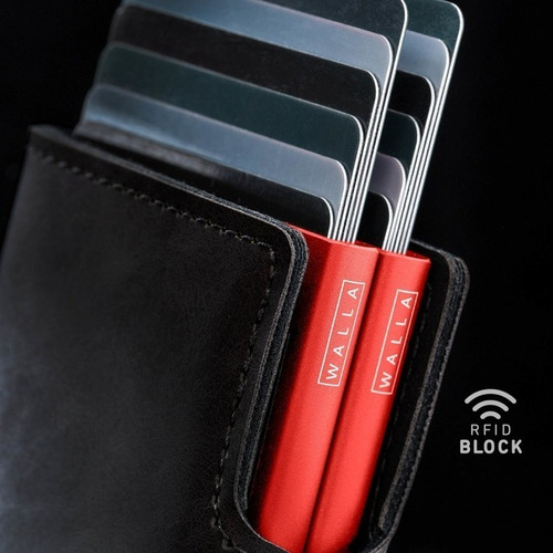 Imagen 2 de 5 de Billetera Walla Wallets Doble - Vintage Black Fire